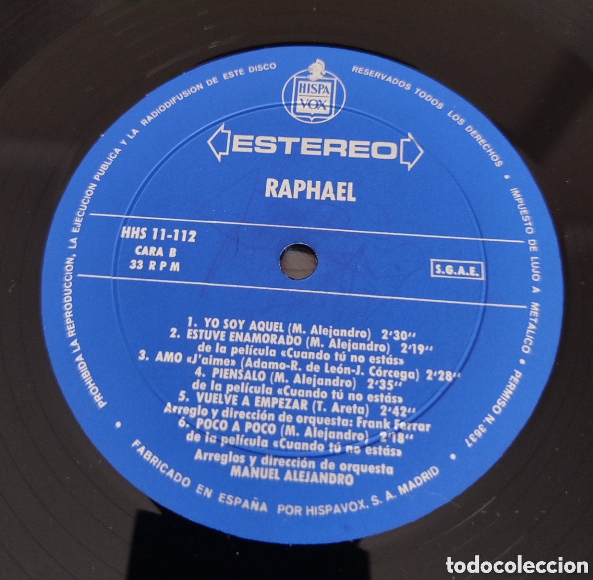 Discos de vinilo: Raphael - canta... Raphael - Foto 3