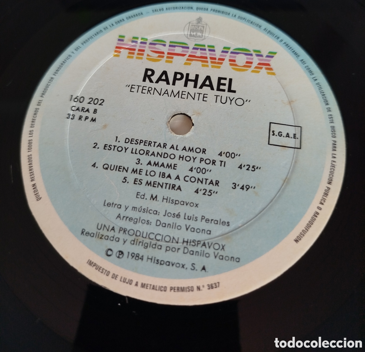 Discos de vinilo: Raphael - Eternamente tuyo - Foto 3