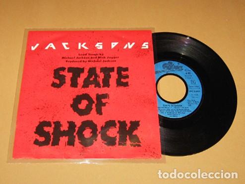 Discos de vinilo: THE JACKSONS AND MICK JAGGER (THE ROLLING STONES) - STATE OF SHOCK - SINGLE - 1984