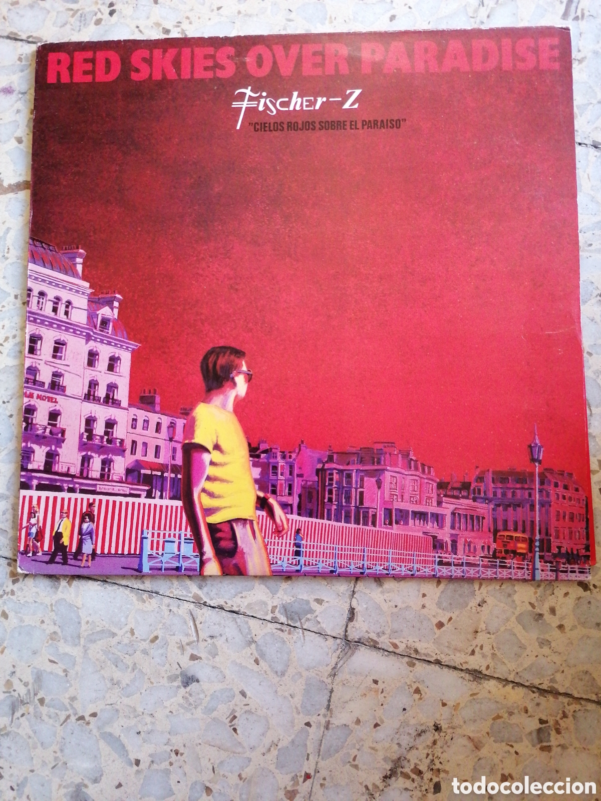 Vinyl records: LP FISCHER Z RED SKIES OVER PARADISE 1981 ESPA&Ntilde;A PROMO INSERT EX