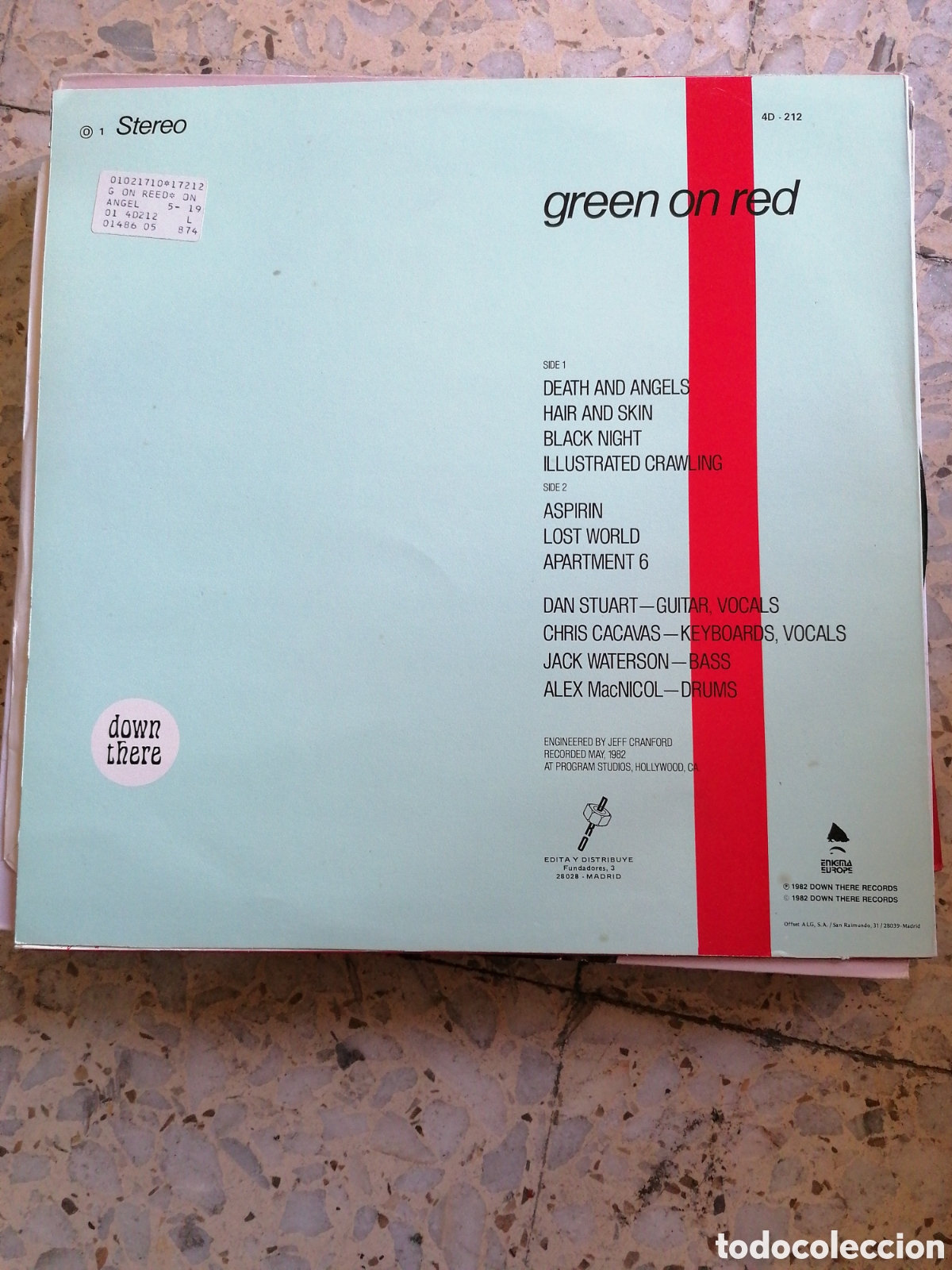 Discos de vinilo: LP GREEN ON RED 1986 ESPA&Ntilde;A ENIGMA - Foto 2