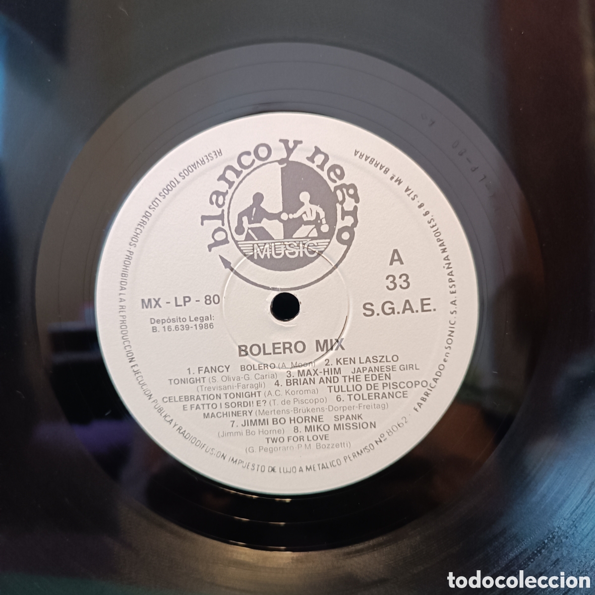 Discos de vinilo: BOLERO MIX 1. LP. 1986. COMO NUEVO - Foto 3