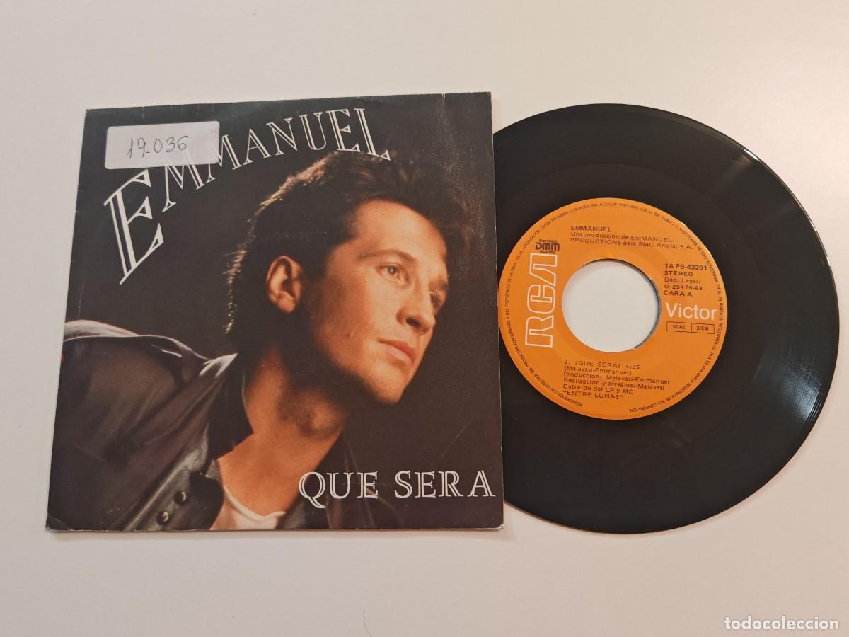 Discos de vinilo: EMMANUEL Que sera 7&rdquo; SINGLE VINILO DEL A&Ntilde;O 1988 CONTIENE 2 TEMAS