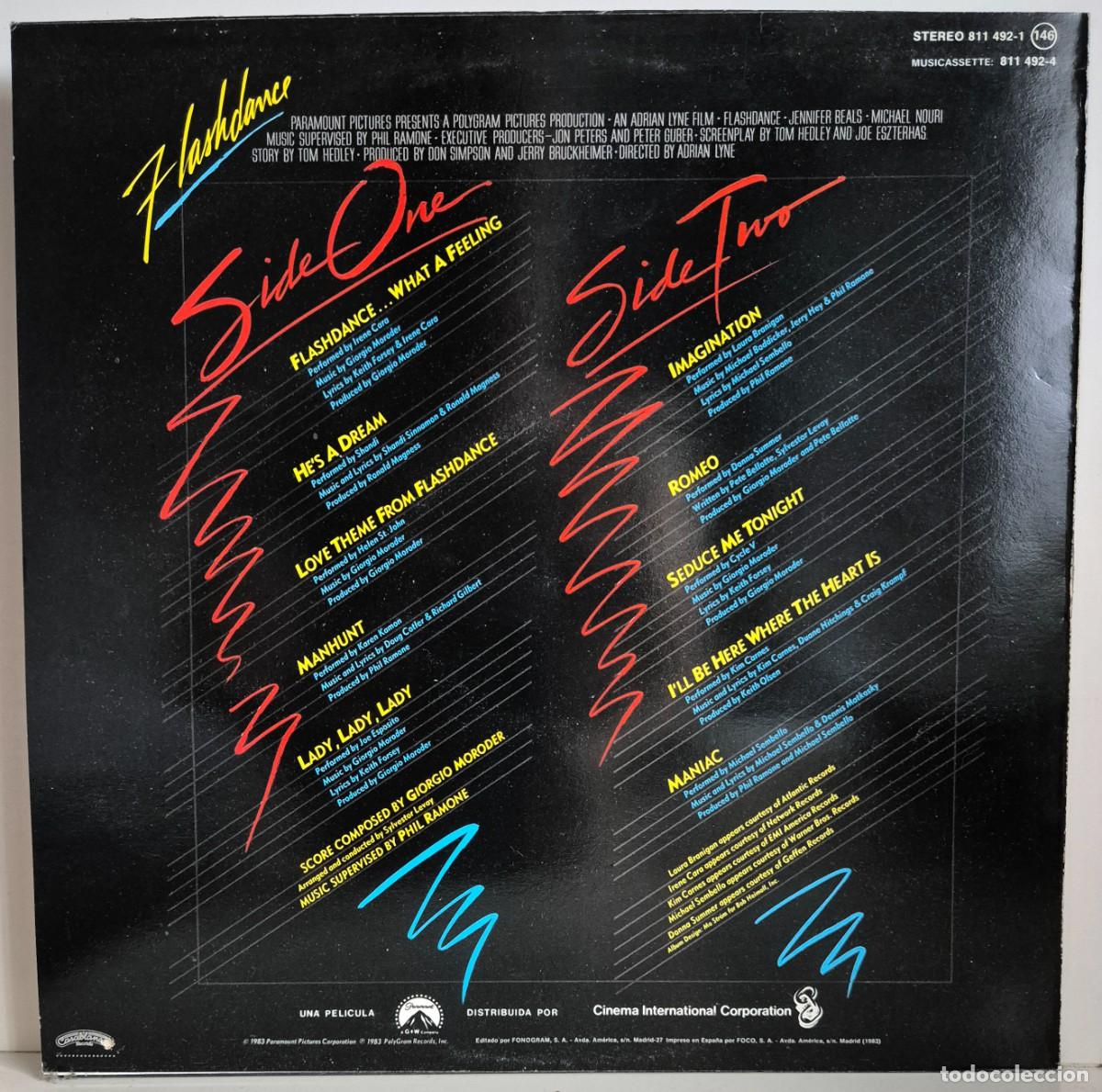 Discos de vinilo: Flashdance. Banda sonora original. LP vinilo - Foto 2