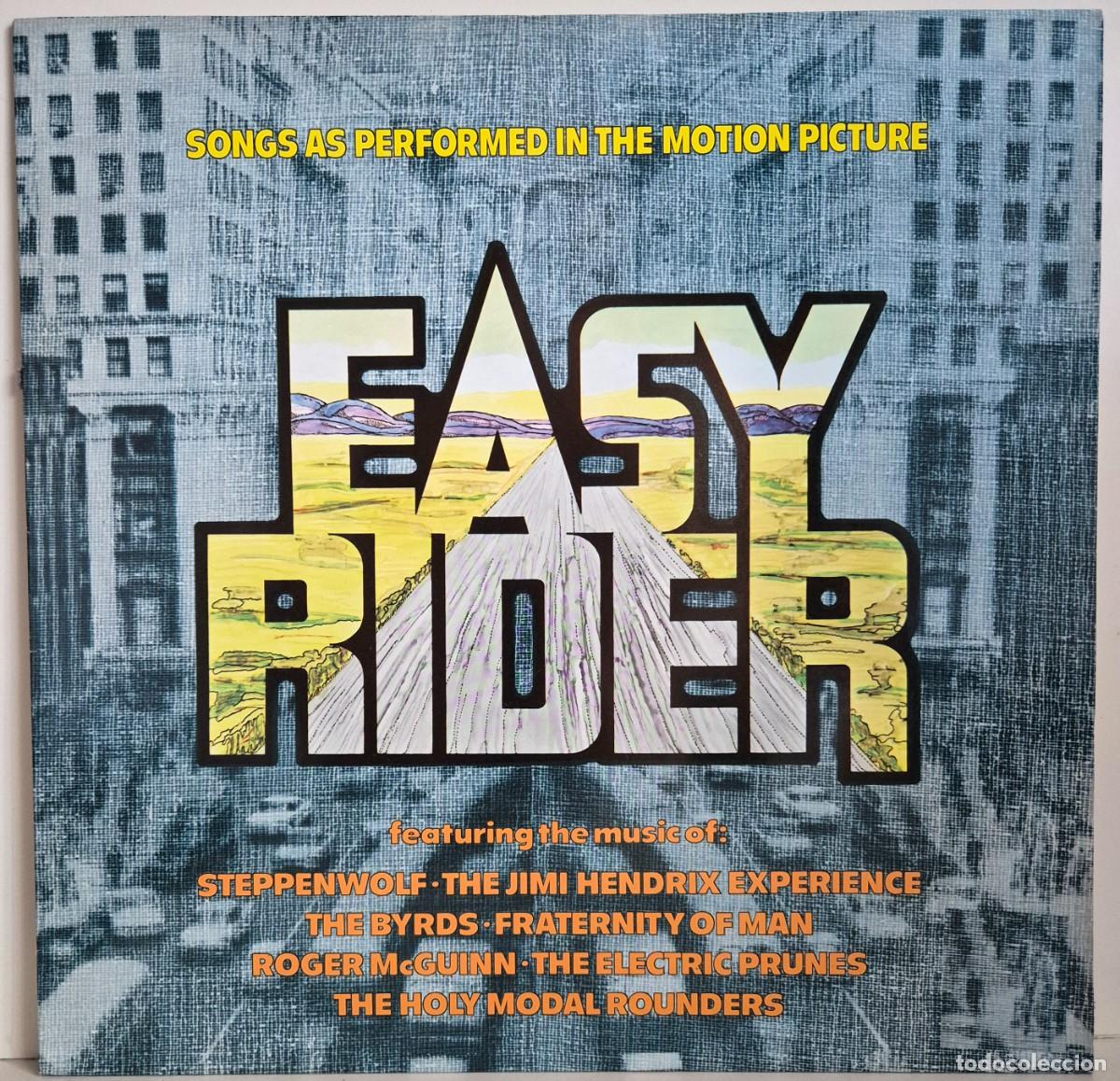 Discos de vinilo: Easy Rider (Buscando mi destino) LP vinilo. Temas de Jimi Hendrix, The Byrds, Steppenwolf...