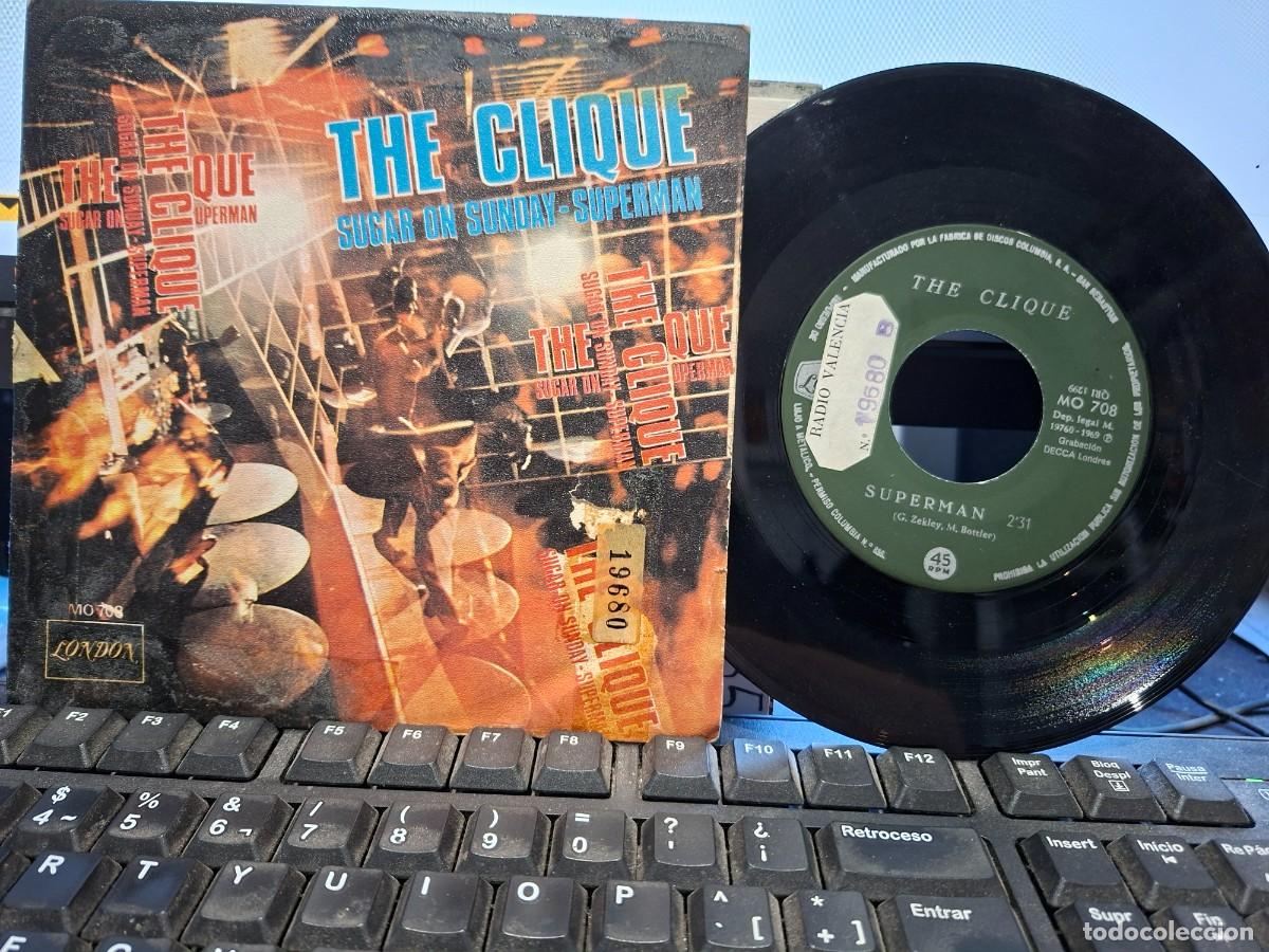 Discos de vinilo: THE CLIQUE - SUGAR ON SUNDAY - SINGLE DE VINILO C-40