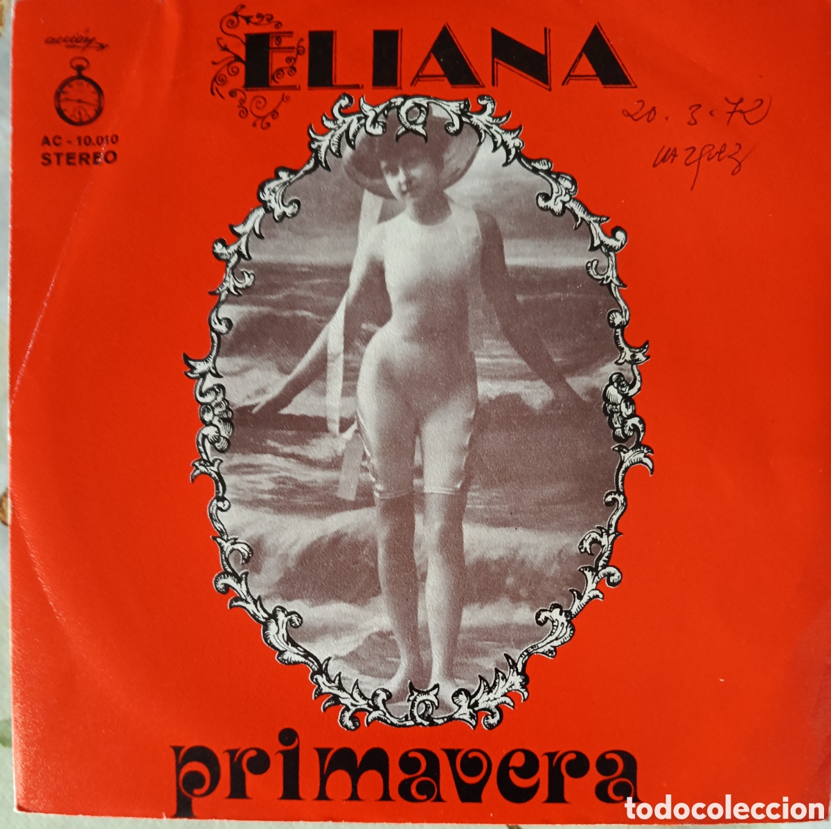 Discos de vinilo: Eliana single sello Acci&oacute;n editado en Espa&ntilde;a a&ntilde;o 1972 promocional.