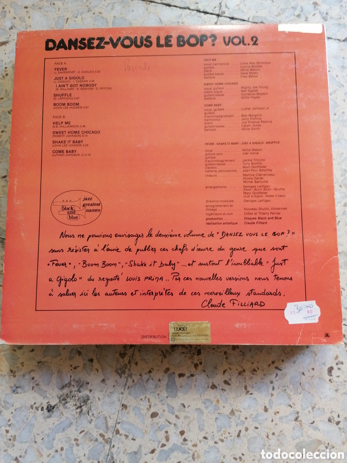 Discos de vinilo: LP DANSEZ VOUS LE BOP VOL 2 FRANCIA - Foto 2