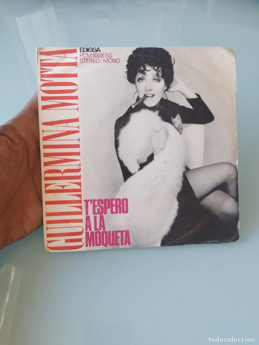 Discos de vinilo: Guillermina Motta, T'espero a la moqueta. Single vinilo 7&rdquo;.