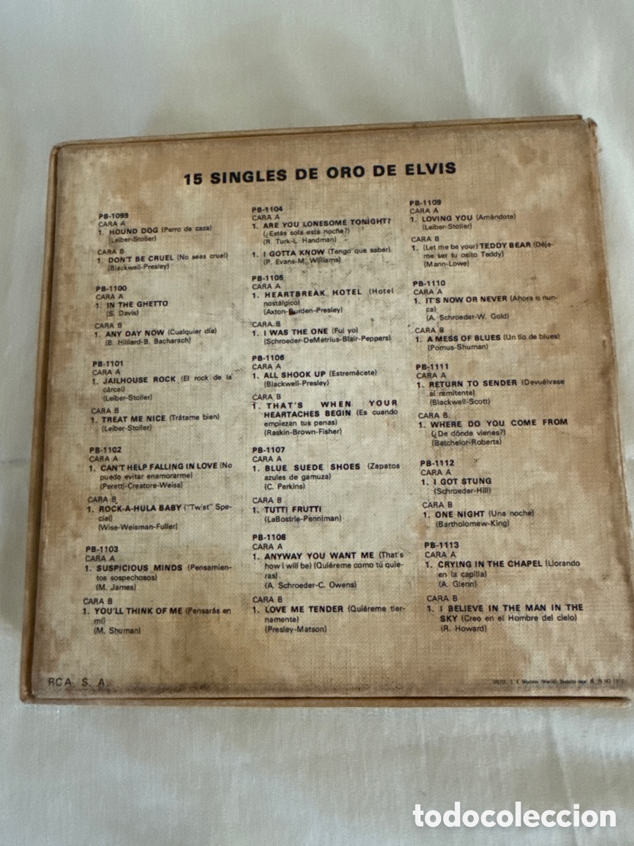 Discos de vinilo: 15 singles de oro de ELVIS PRESLEY. RCA. - Foto 3