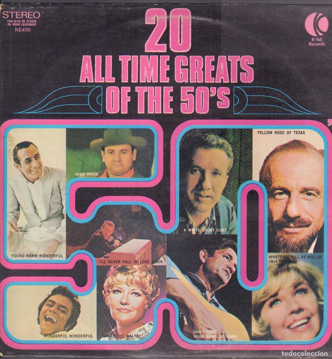 Discos de vinilo: 20 ALL TIME GREATS OF THE 50'S - HIGH NOON, YELLOW ROSE OF TEXAS.../ LP K-TEL RF-26860