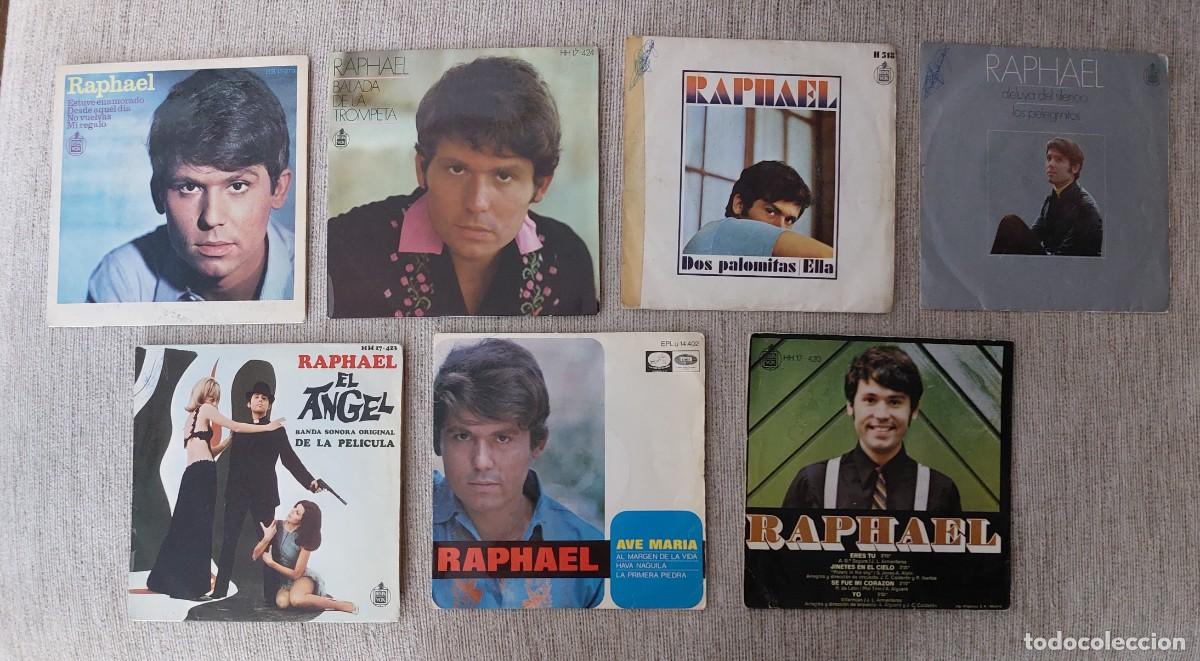 Discos de vinilo: Siete discos de vinilo singles de Raphael - Foto 1