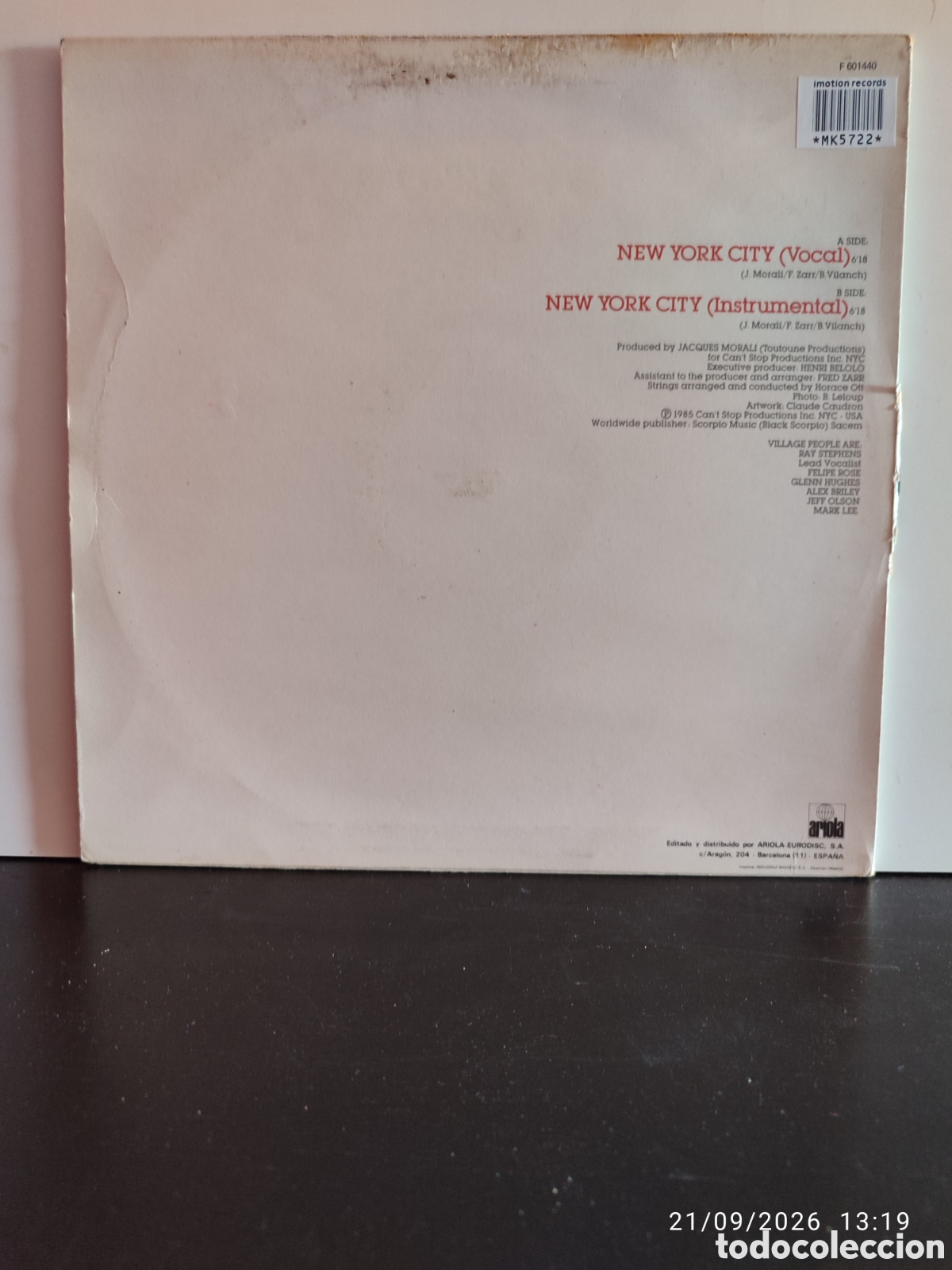 Discos de vinilo: Village People &ndash; New York City - Foto 2