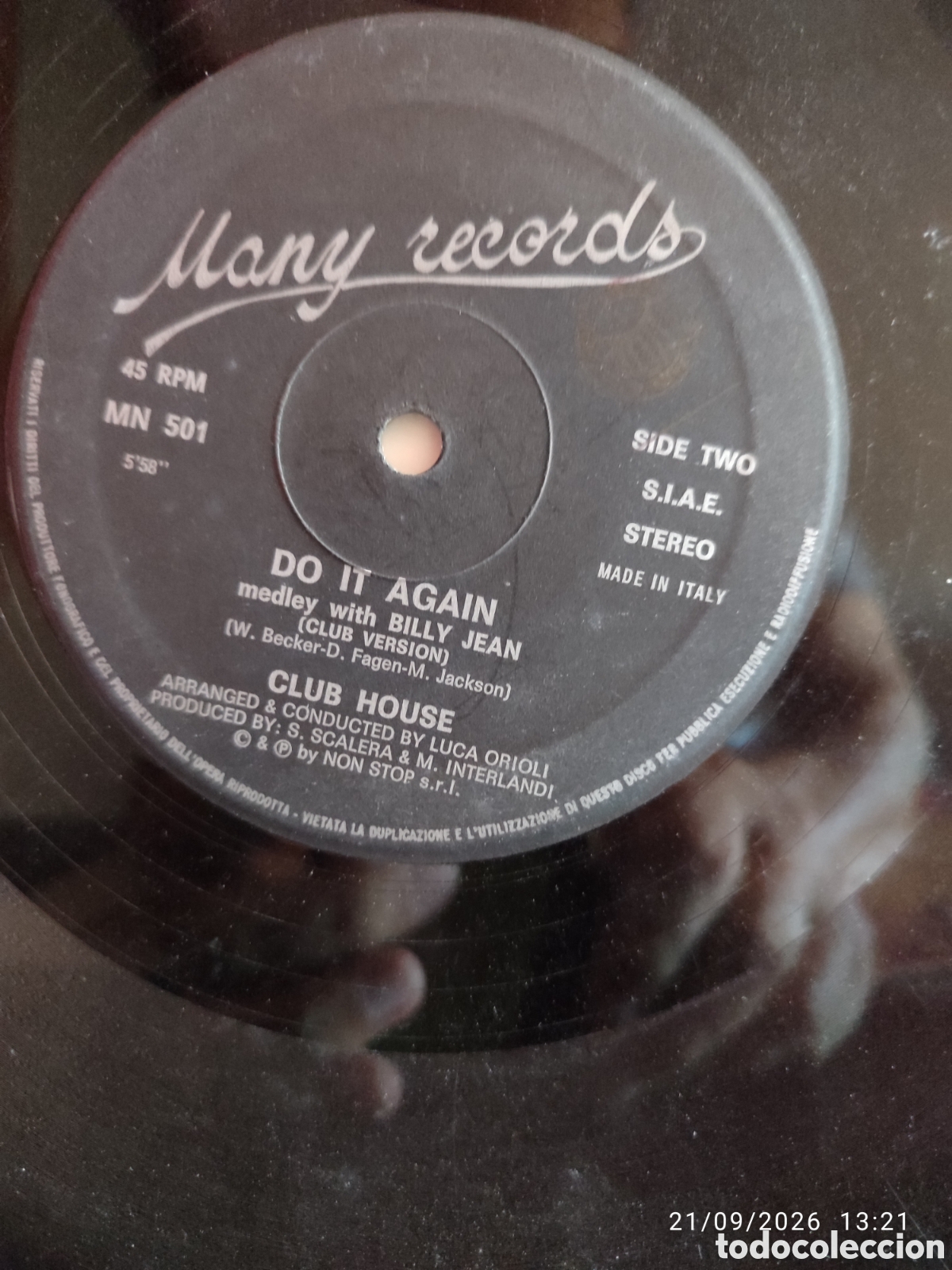 Discos de vinilo: Club House &ndash; Do It Again (Medley With Billie Jean) - Foto 2