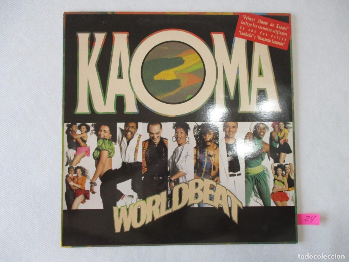 Discos de vinilo: DISCO LP , KAOMA , WORLDBEAT , LAMBADA, BUEN ESTADO VER FOTOS