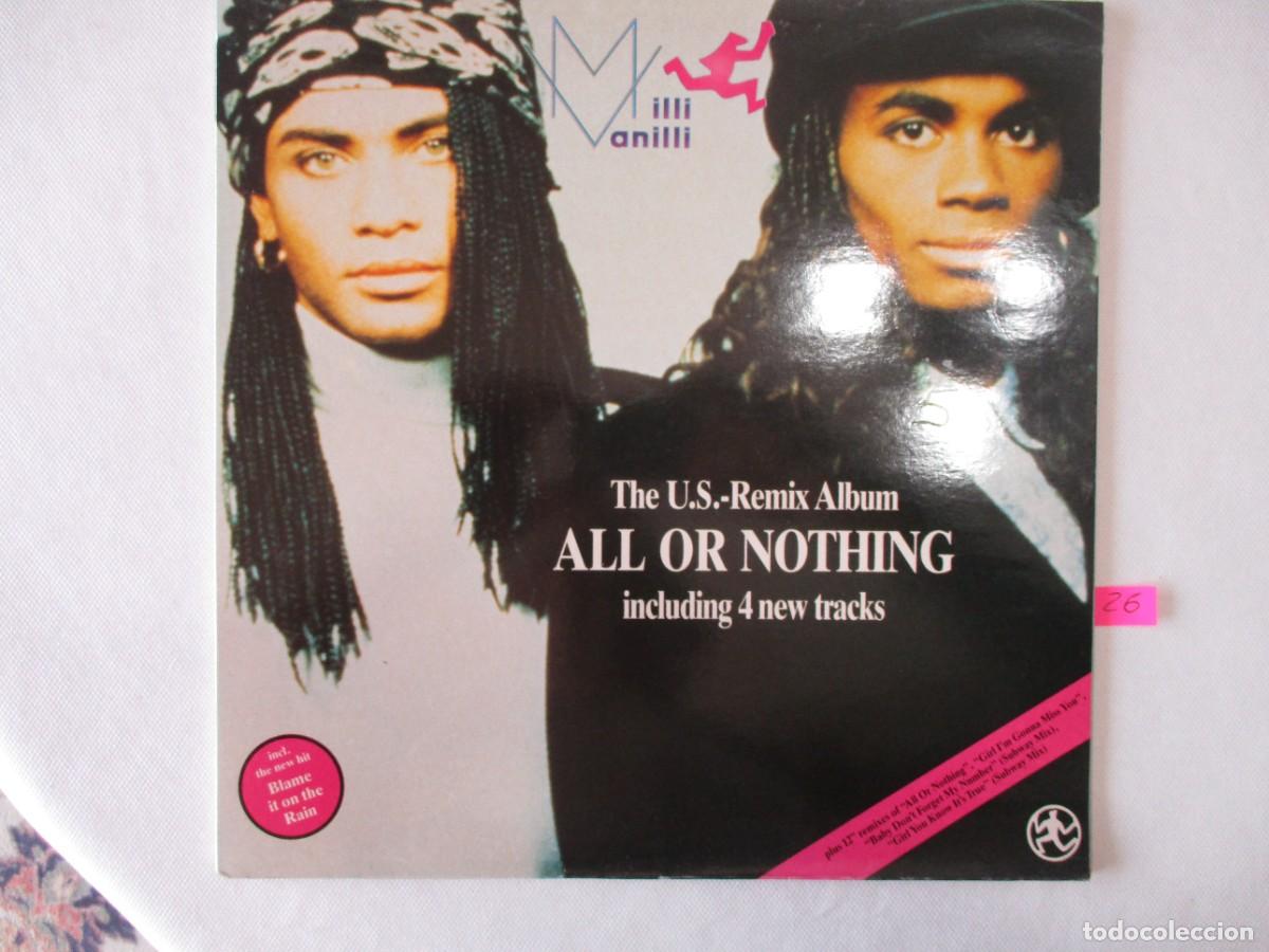 Discos de vinilo: DISCO LP , MILLI VANILLI, ALL OR NOTHING, BUEN ESTADO VER FOTOS