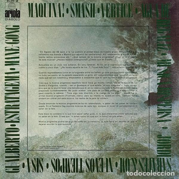 Discos de vinilo: Various - M&uacute;sica Progresiva Espa&ntilde;ola Vol. 1 - LP, Comp - Various - Foto 2