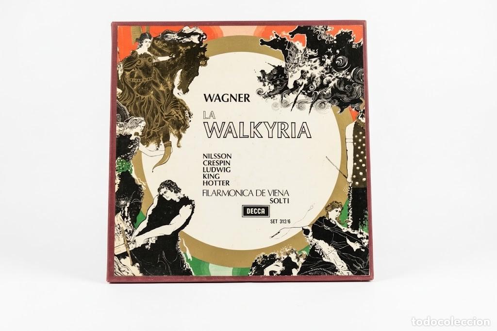 Discos de vinilo: WAGNER LA WALKYRIA DIE WALKURE - GEORG SOLTI BIRGIT NILSSON - CAJA 5 LP + LIBRO - DECCA WIDE BAND 19