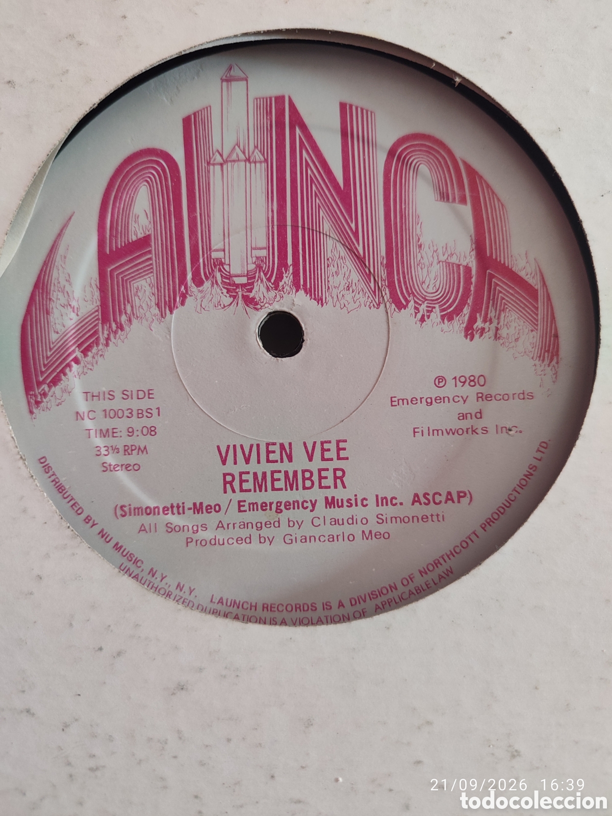 Discos de vinilo: Vivien Vee &ndash; Give Me A Break / Remember - Foto 2