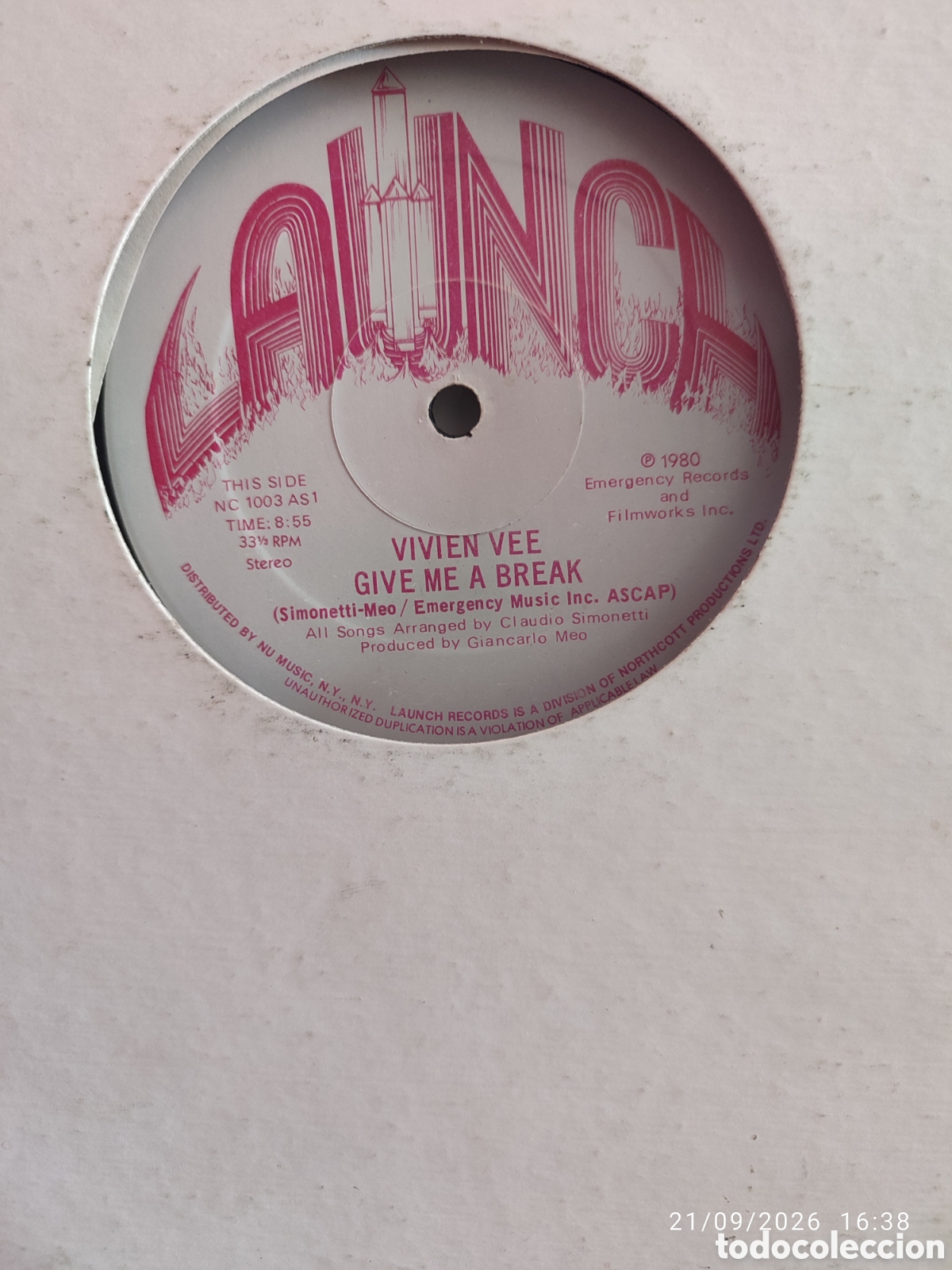 Discos de vinilo: Disco de vinilo MK5727