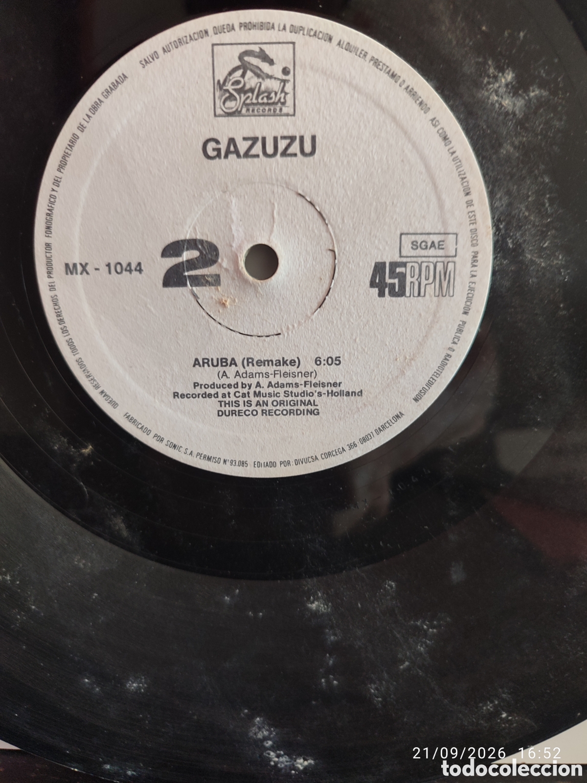 Discos de vinilo: Gazuzu &ndash; Chant For You / Aruba (Remake) - Foto 2