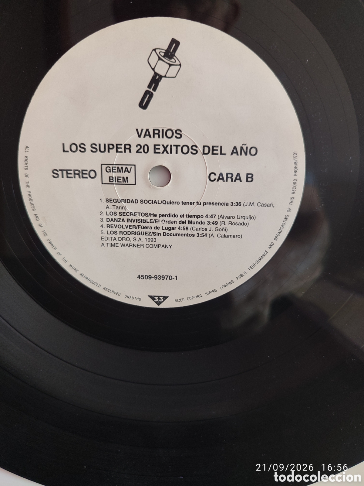 Discos de vinilo: Los Super 20 Exitos Del A&ntilde;o - Foto 2