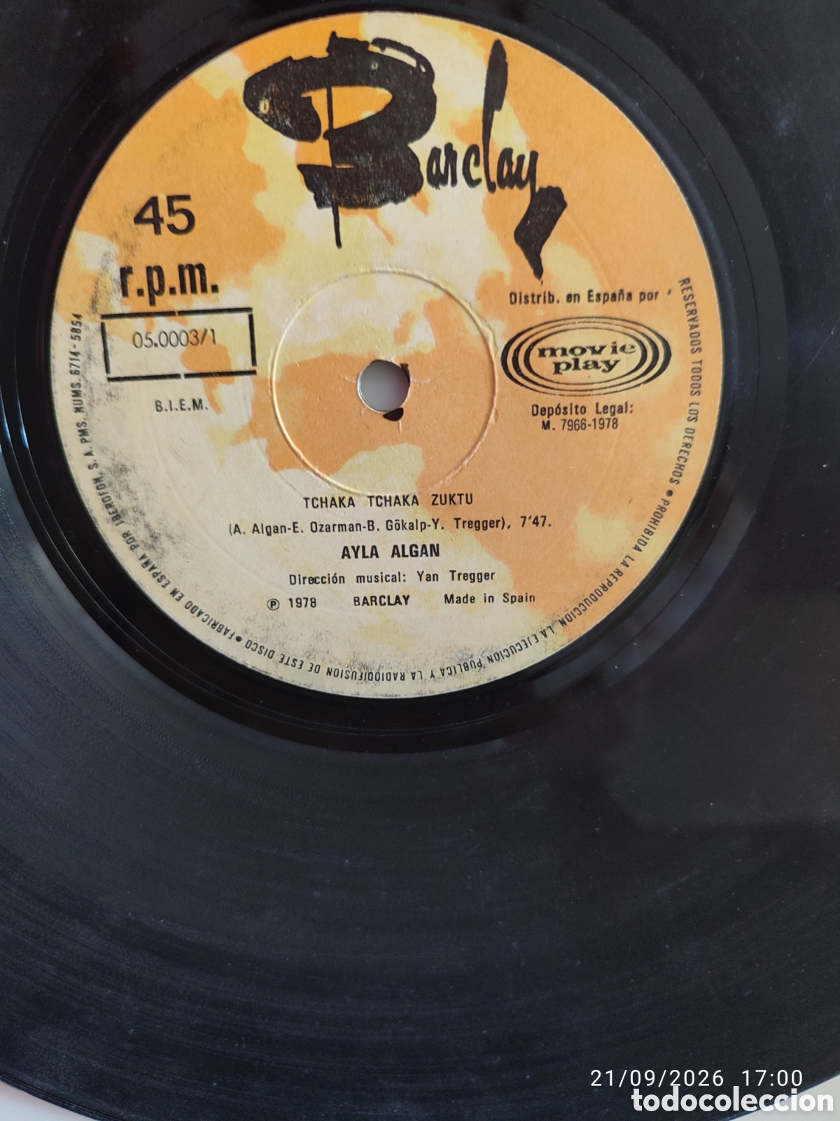 Discos de vinilo: Ayla Algan / Blue Spirit &ndash; Tchaka Tchaka Zuktu / Summer Is Love - Foto 1