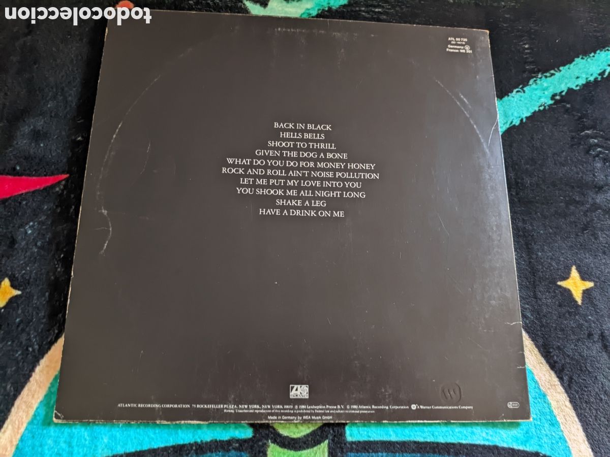 Discos de vinilo: // AC/DC - Back In Black - Atlantic Germany 1980 - Foto 2
