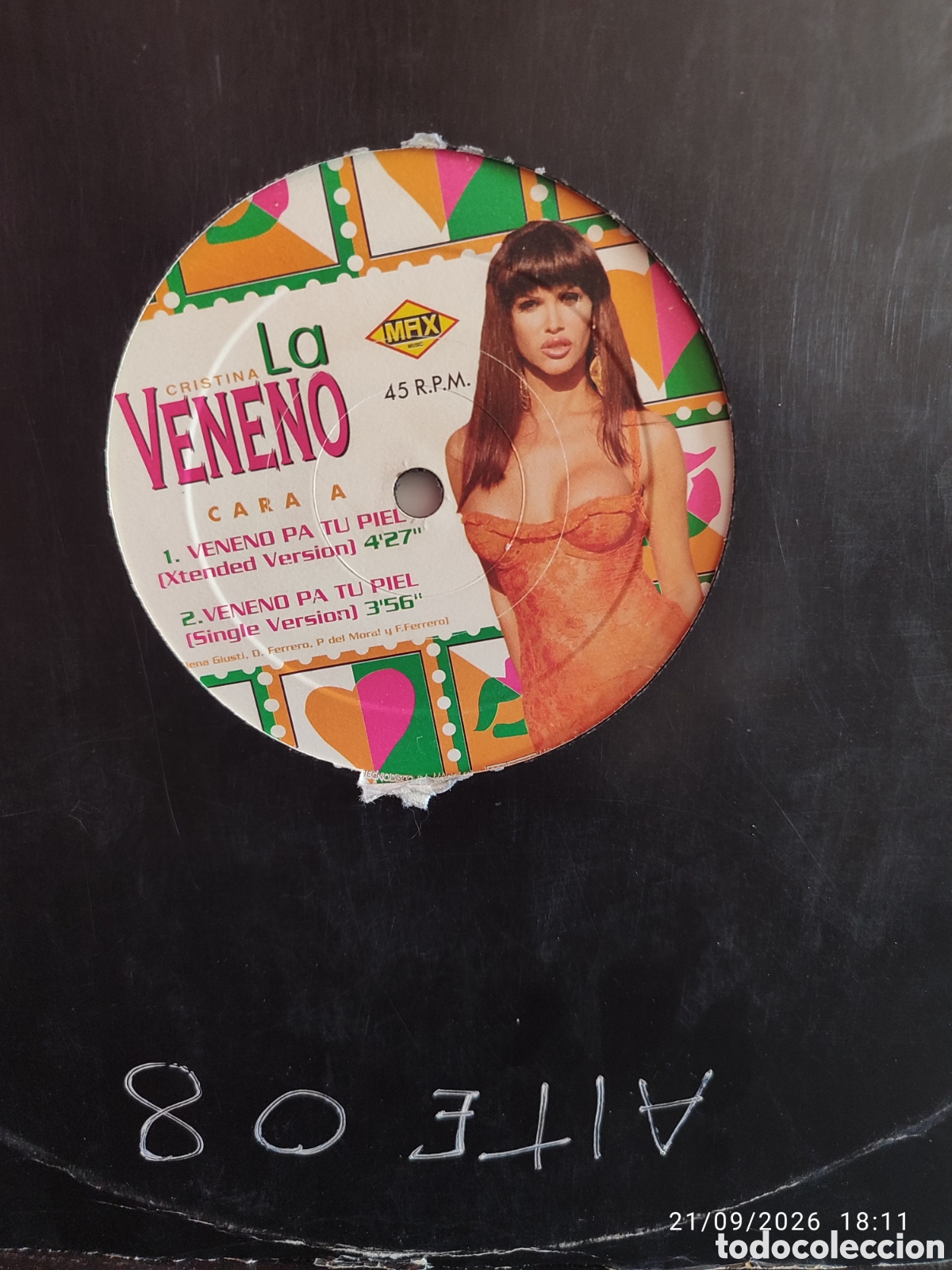 Discos de vinilo: Cristina La Veneno &ndash; Veneno Pa Tu Piel / Rap De La Veneno - Foto 2