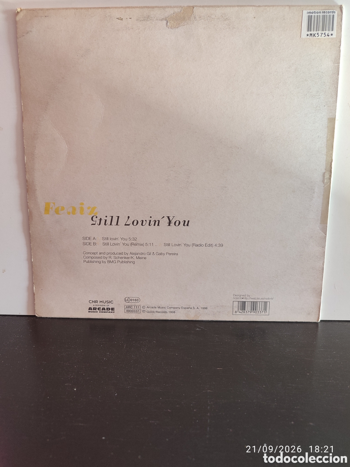 Discos de vinilo: Fenix &ndash; Still Lovin You - Foto 2