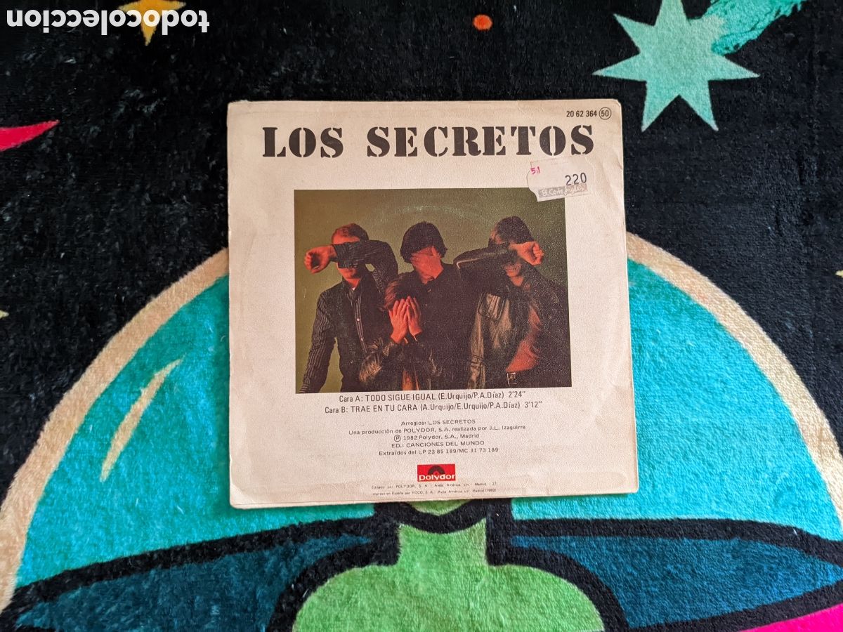 Discos de vinilo: // Los Secretos &ndash; Todo Sigue Igual, 1982 - Foto 2