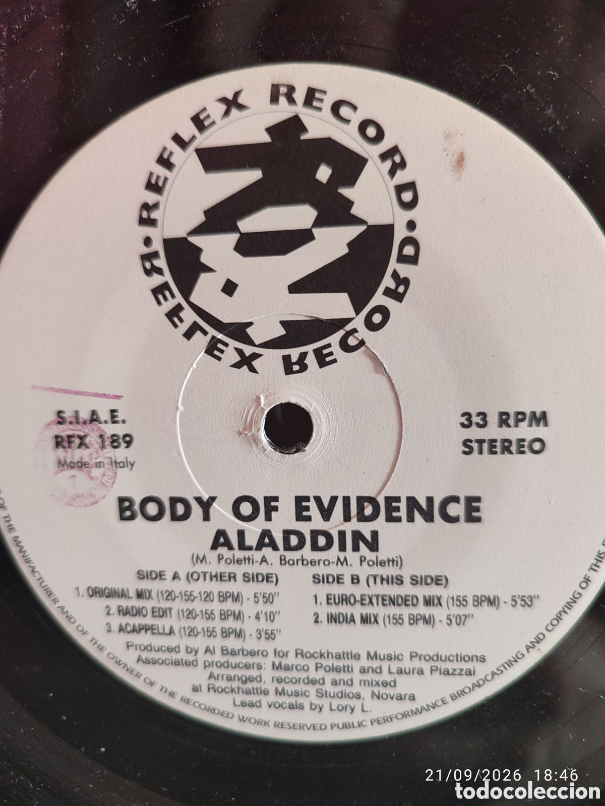 Discos de vinilo: Body Of Evidence &ndash; Aladdin - Foto 1