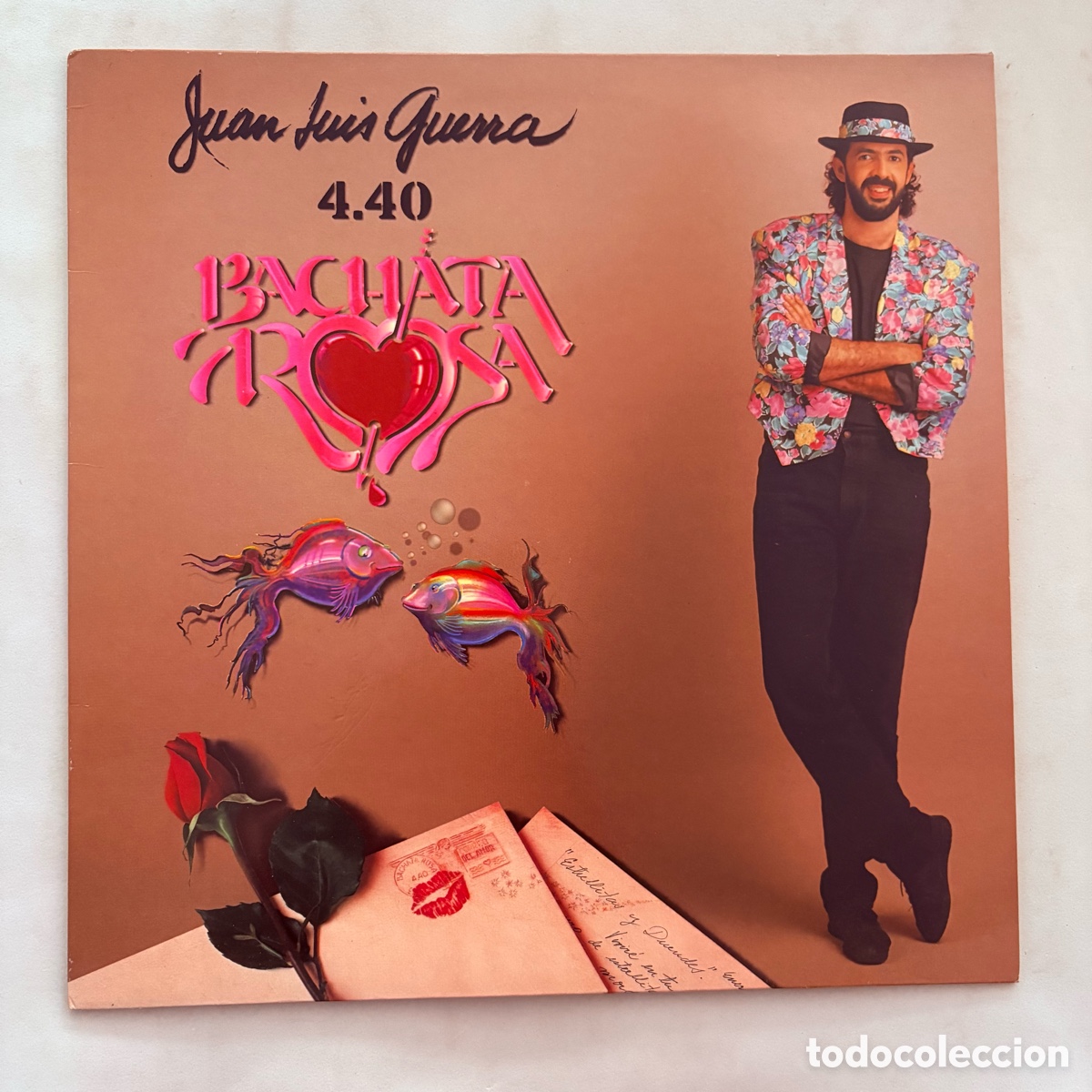 Discos de vinilo: lp Juan Luis Guerra 4.40 &ndash; Bachata Rosa edicion espa&ntilde;ola de 1991