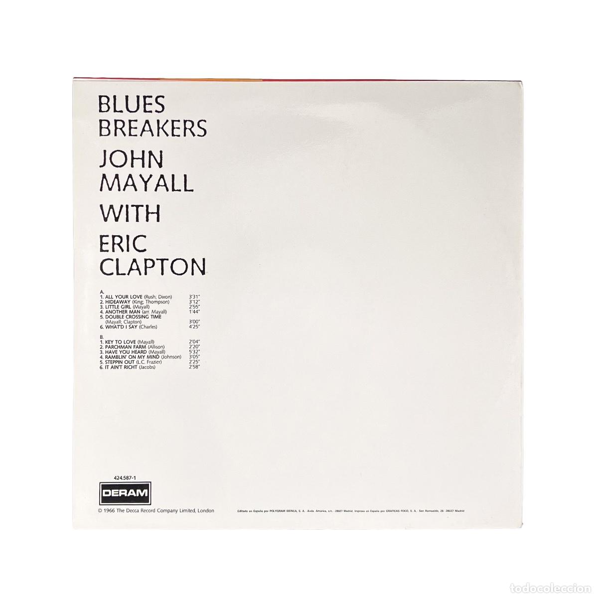 Discos de vinilo: LP. John Mayall With Eric Clapton. Blues Breakers (VG/VG+) - Foto 2