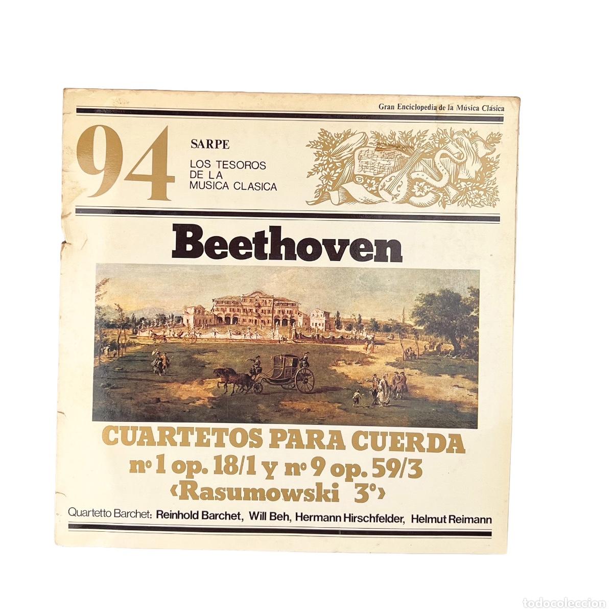 Discos de vinilo: LP. Ludwig van Beethoven, Barchet-Quartett : Reinhold Barchet, (VG/VG)
