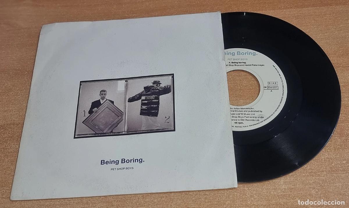 Discos de vinilo: PET SHOP BOYS Being boring 7&rdquo; SINGLE VINILO DEL A&Ntilde;O 1990 ITALIA CONTIENE 2 TEMAS
