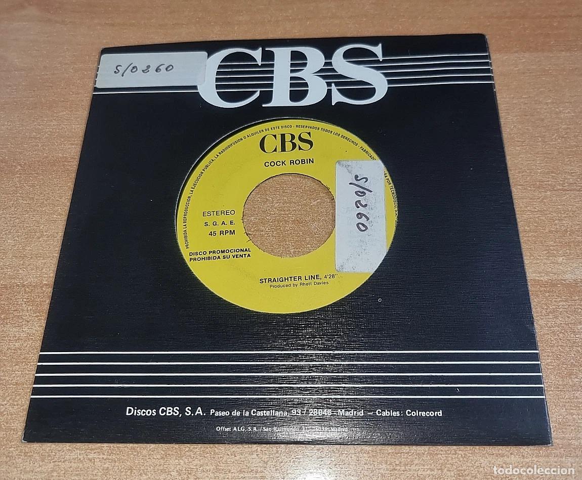 Discos de vinilo: COCK ROBIN Straighter line 7&rdquo; SINGLE VINILO PROMO 1990 ESPA&Ntilde;A CONTIENE 1 TEMA