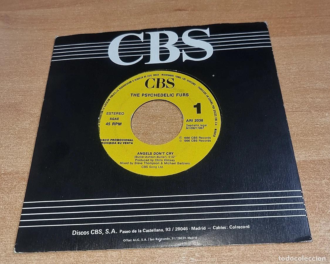 Discos de vinilo: THE PSYCHEDELIC FURS Angels don't cry 7&rdquo; SINGLE VINILO PROMO 1986 ESPA&Ntilde;A CONTIENE 1 TEMA