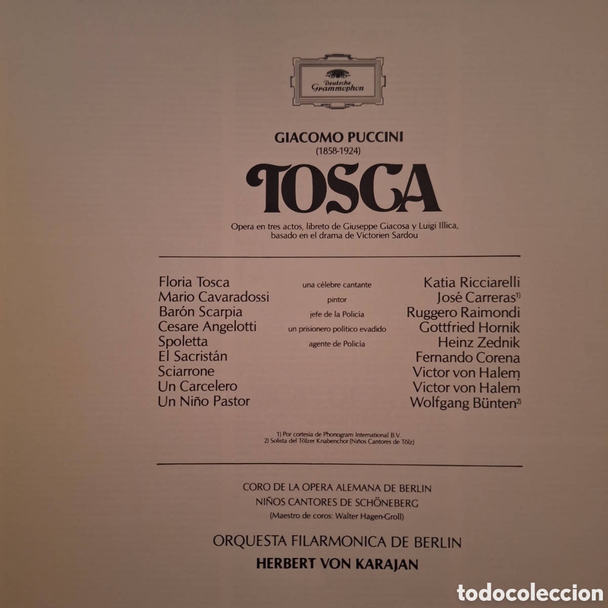 Discos de vinilo: Caja Tosca. Puccini. Dtor: von Karajan - Foto 3