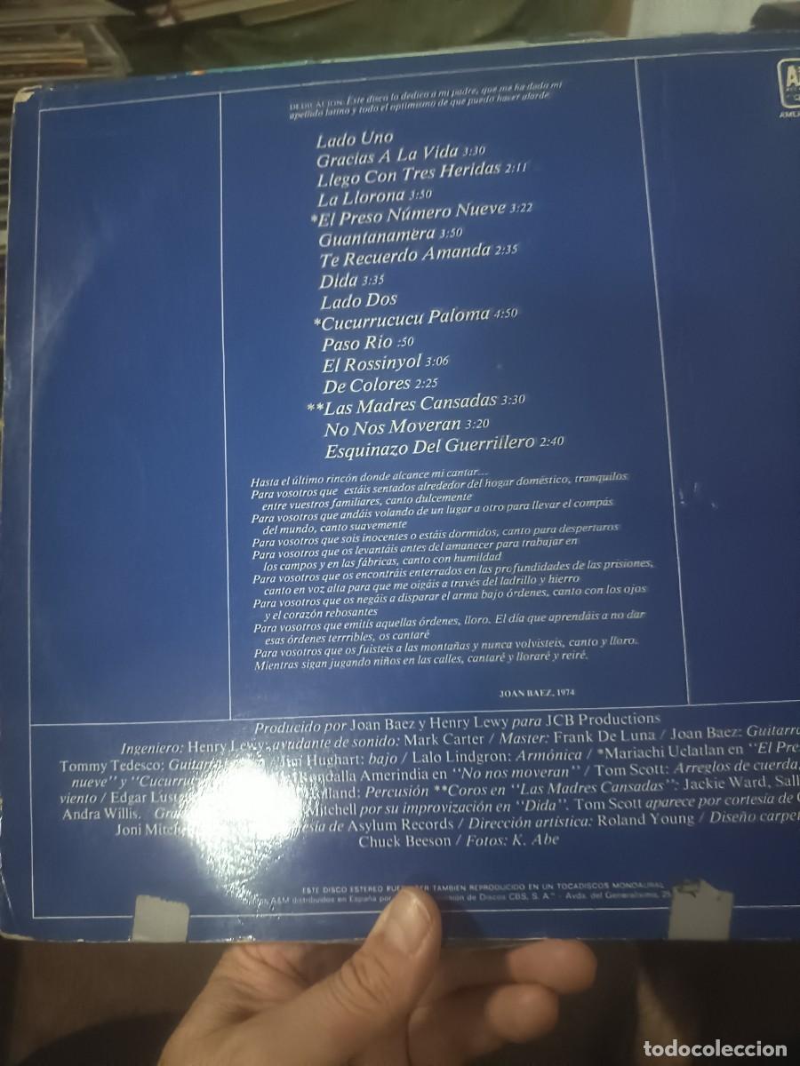 Discos de vinilo: DISCO LP JOAN BAEZ,( NO NOS MOVERAN) - Foto 2