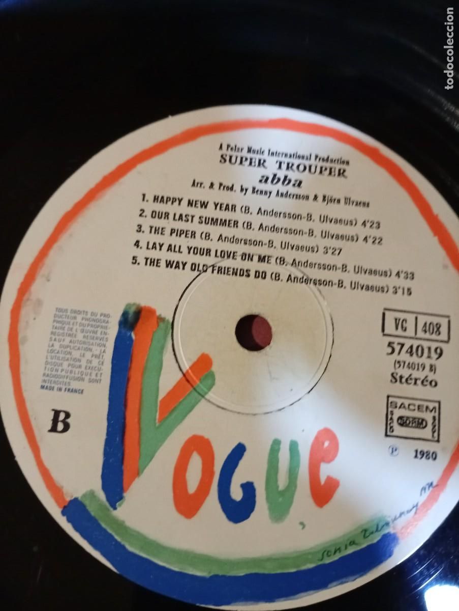 Discos de vinilo: ABBA - SUPER TROUPER - A&Ntilde;O 1980 - Foto 6