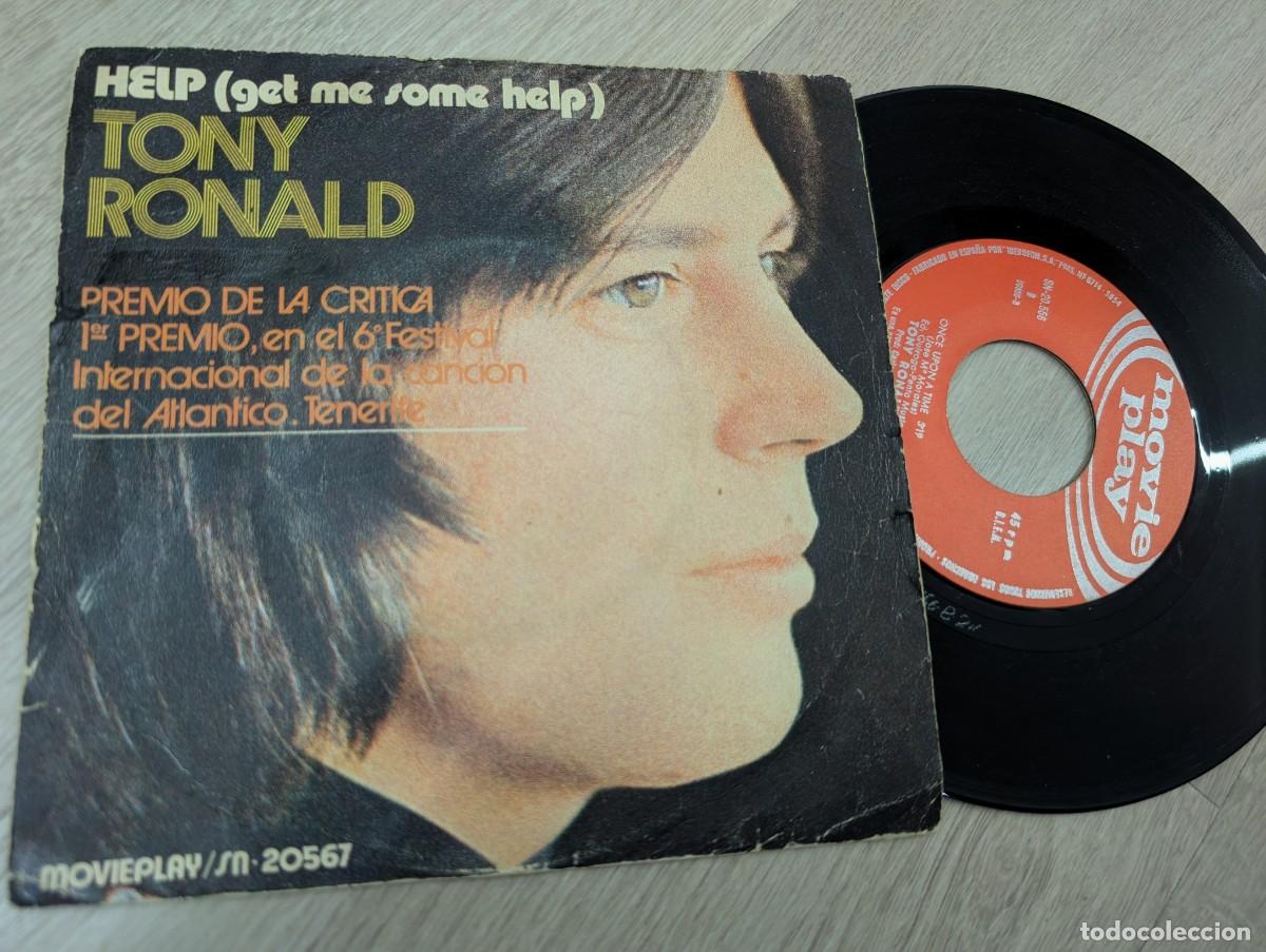 Discos de vinilo: TONY RONALD - HELP + 1 ..SINGLE DE 1971 - VERSION ORIGINAL DE MOVIEPLAY - EDICION EN INGLES - ESPA