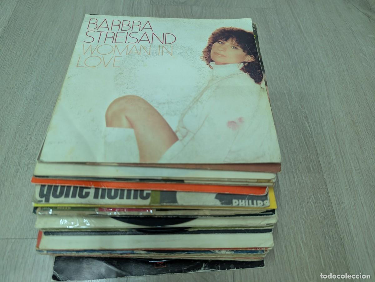 Discos de vinilo: LOTE DE 31 SINGLES DE TODOS LOS ESTILOS + 9 PORTADAS SIN VINILO , BARBRA STREISAND, LOS PAYOS, JULIO
