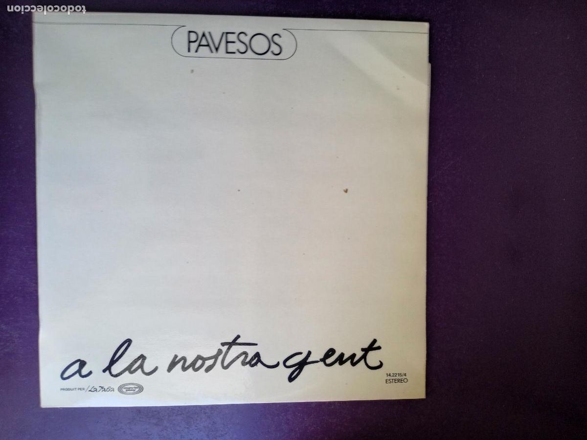 Discos de vinilo: Pavesos &ndash; A la Nostra Gent - LP MOVIEPLAY 1976 - FOLK FIESTA MEDITERRANEO