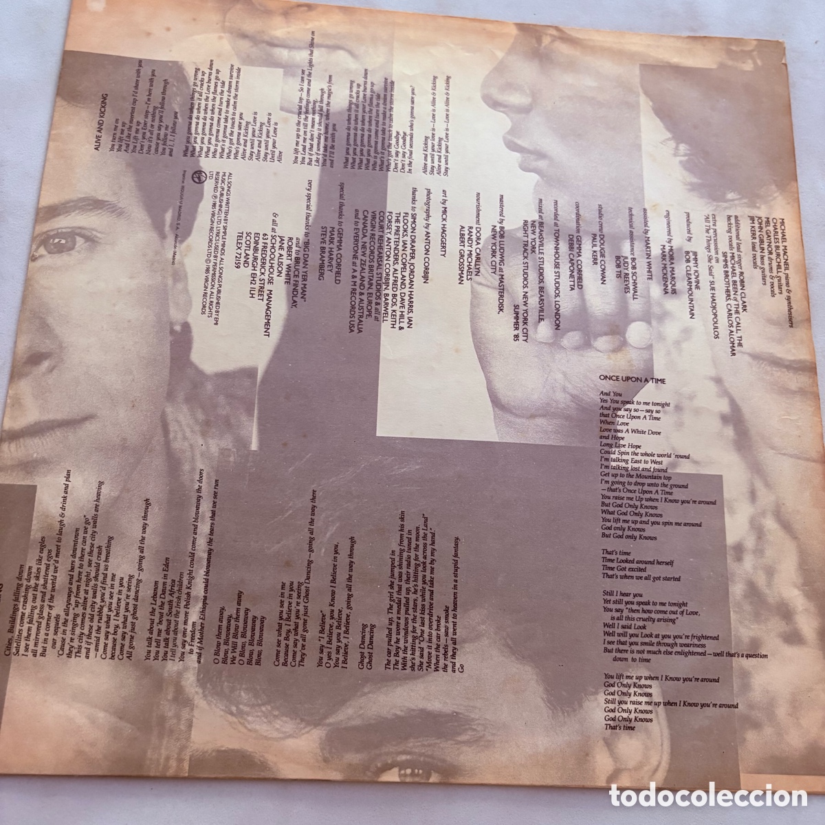 Discos de vinilo: lp Simple Minds &ndash; Once Upon A Time edicion espa&ntilde;ola de 1985 - Foto 4