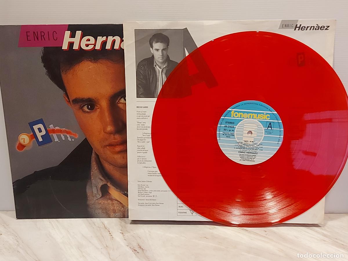 Discos de vinilo: ENRIC HERN&Agrave;EZ | 7 P.M. | VINILO ROJO | FONOMUSIC 1986 | MBC. ***