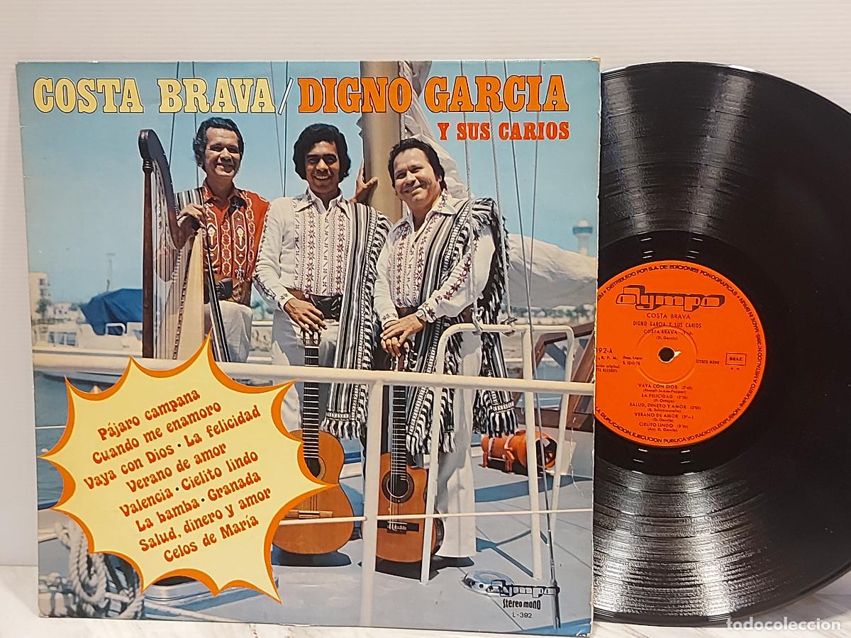 Discos de vinilo: DIGNO GARC&Iacute;A Y SUS CARIOS &ndash; COSTA BRAVA | LP | OLYMPO L-392 | 1976 | MBC. ***