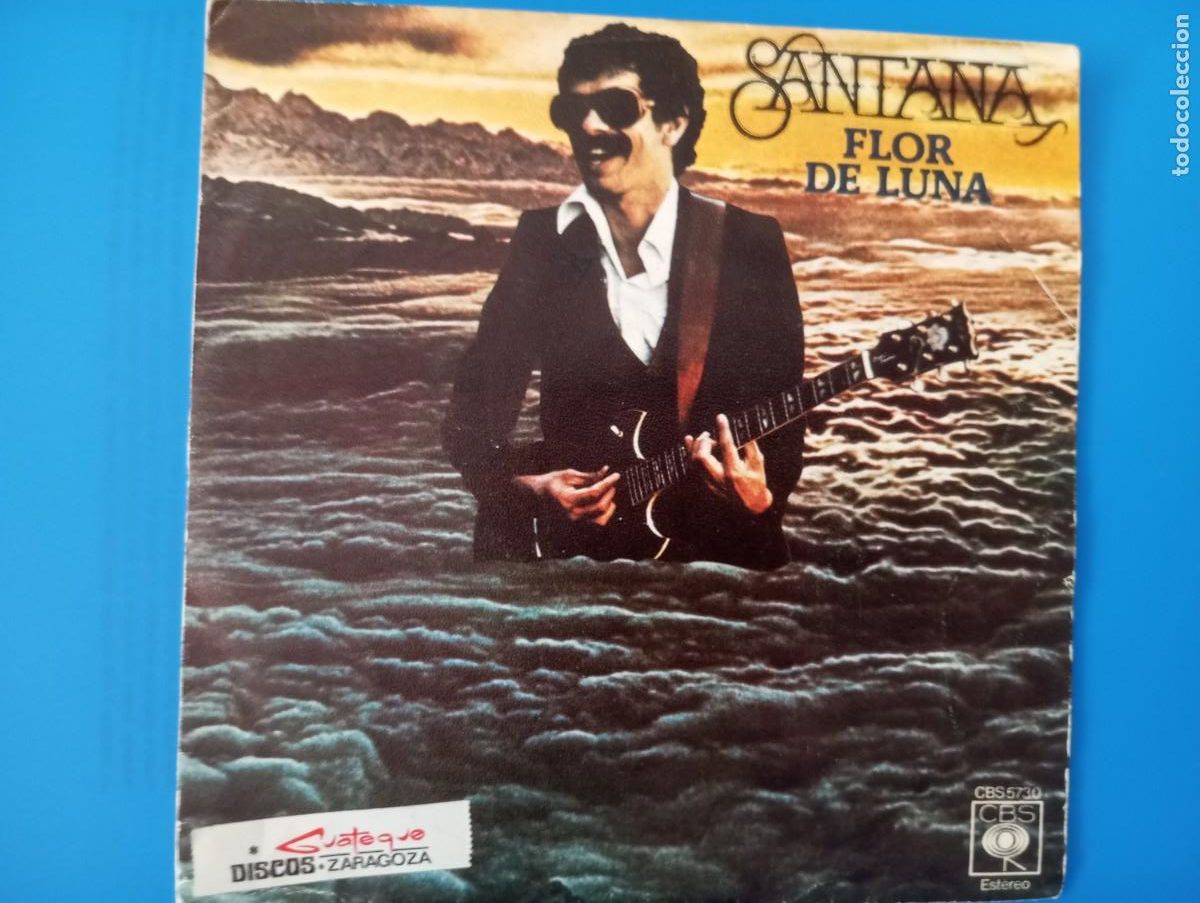 Discos de vinilo: SANTANA, FLOR DE LUNA, SINGLE DE VINILO