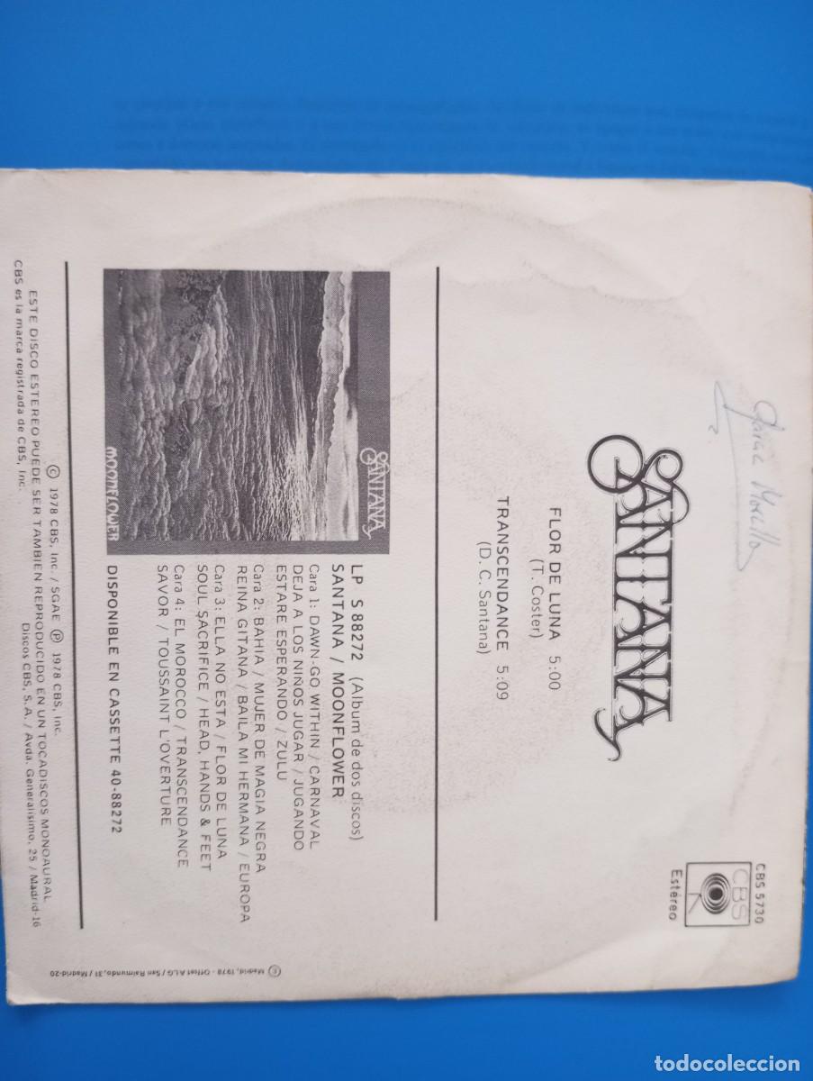 Discos de vinilo: SANTANA, FLOR DE LUNA, SINGLE DE VINILO - Foto 2