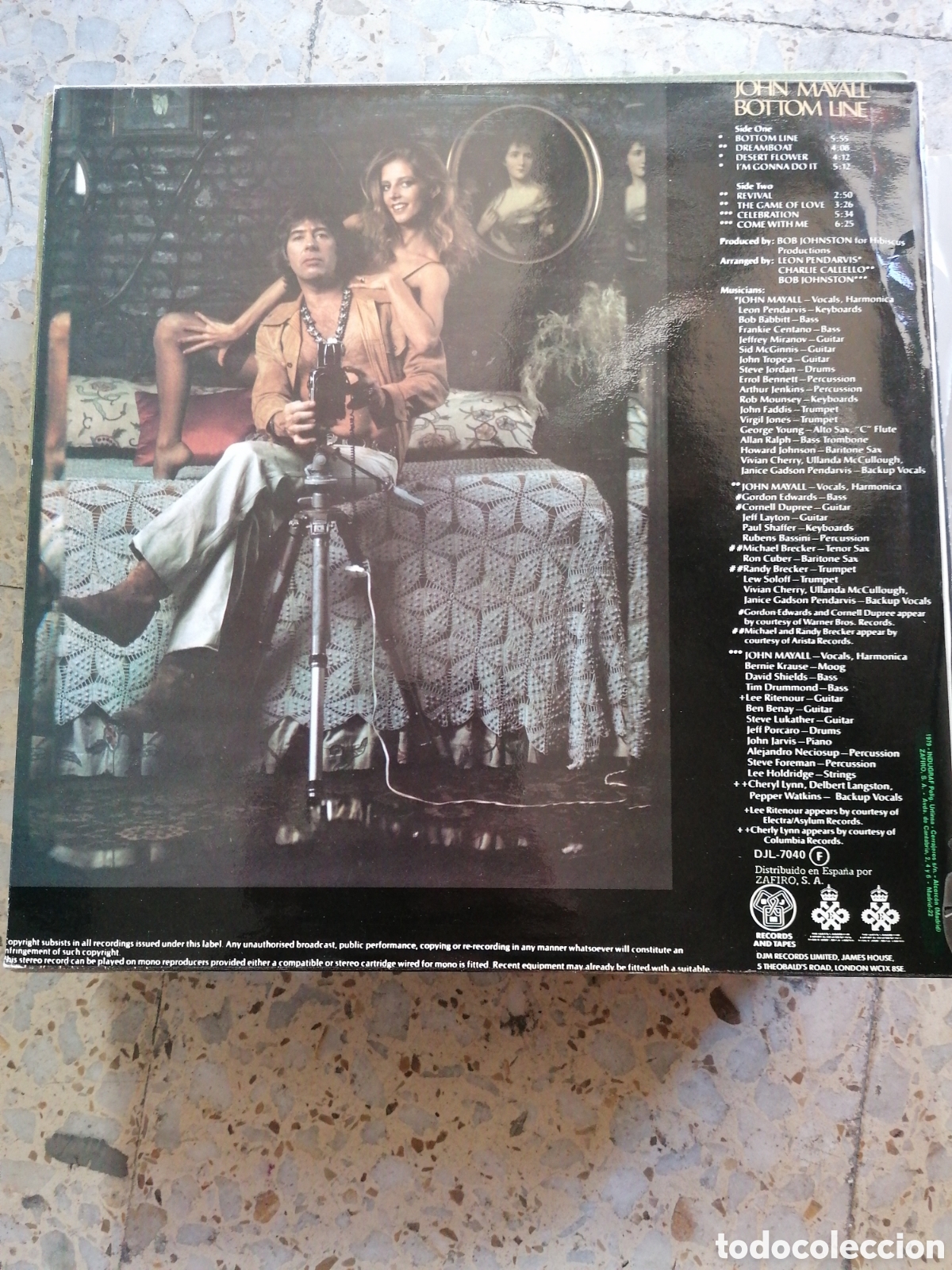 Discos de vinilo: LP JOHN MAYALL BOTTOM LINE 1979 ESPA&Ntilde;A EX - Foto 2
